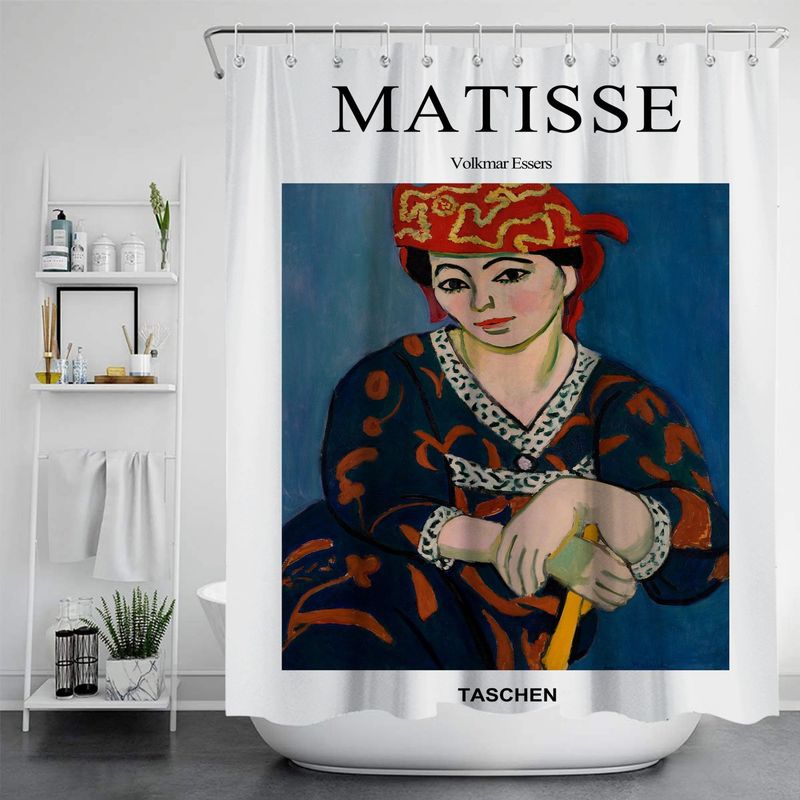 Занавески для душа Morden Matisse Curlemse Водонепроницаемая ткань сплошной ванна для ванной комнаты Большой широкий купальный крышка 12 крючков 220922