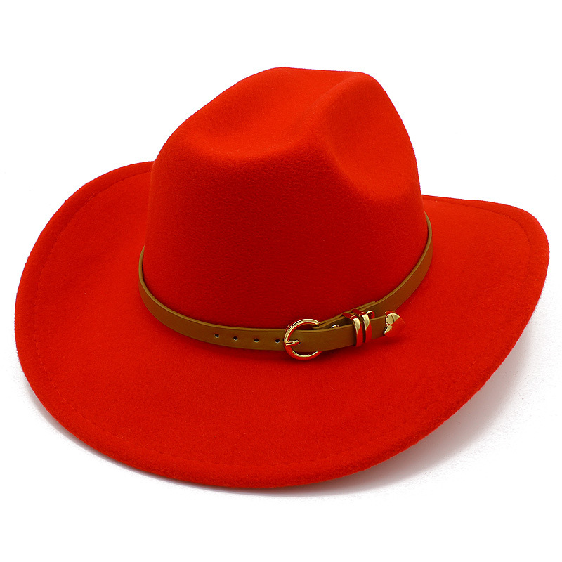 Roll up brim Fedora Hat Cowboy Hats Felt Jazz Cap Women Men Fedoras Autumn Winter Fashion Top Caps Trilby