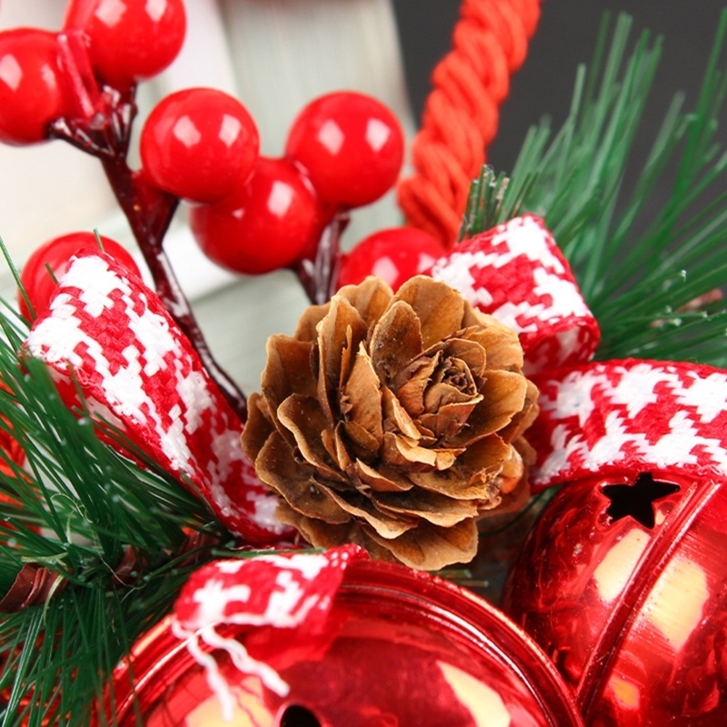 Décorations de Noël H7EA Pendentif de cloche d'étoile de Noël avec Bowknot Bois Arbre de Noël Fond de fête de vacances 220921