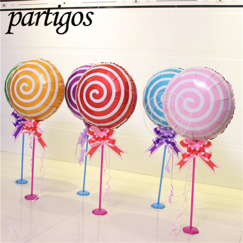 Décoration de fête mini18inch Coloré Bonbons Feuille Ballons Sucette Hélium globos Baby Shower Anniversaire De Mariage Fournitures Décor Enfants Jouet 220921