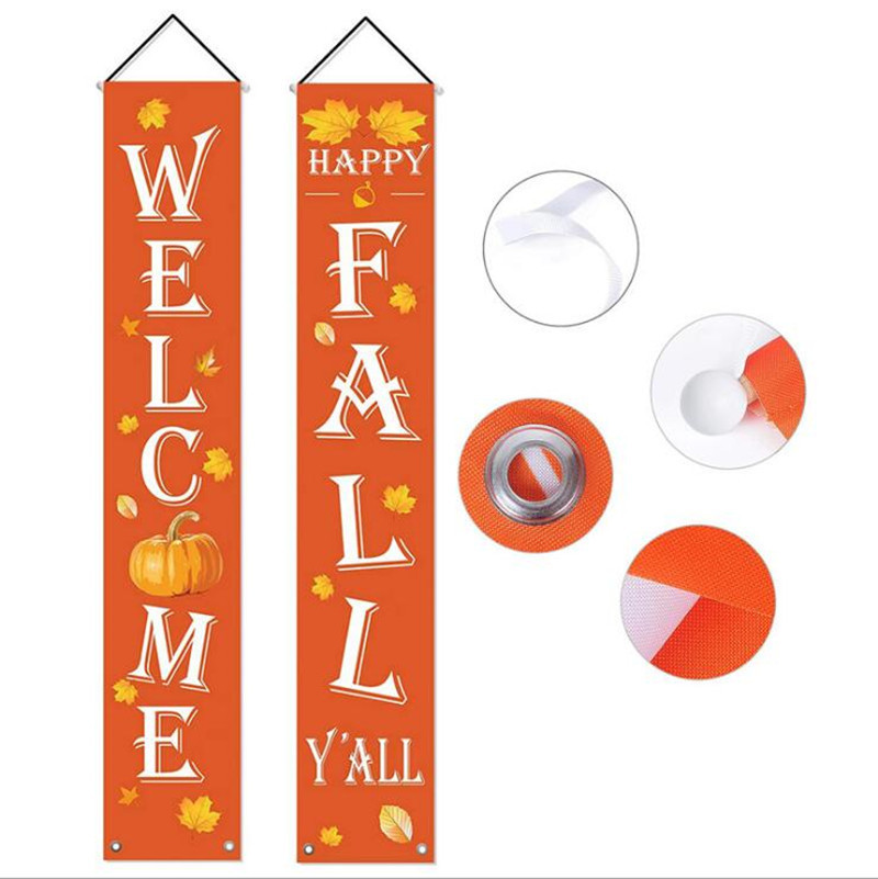 Banner Flags Thanksgiving Day Porch Sign Decorative Door Chuldedekorationer för hemhängande ornament Navidad M477 220921