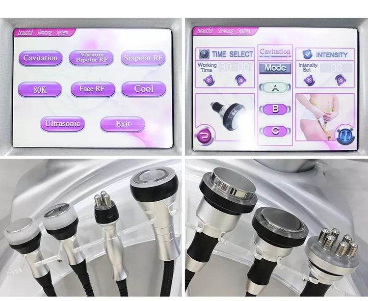 Beauty Items 2023 80K Cellulite Reduces Ultrasonic Vacuum Cavitation RF Radio Frequency Slimming Beauty Machine CE