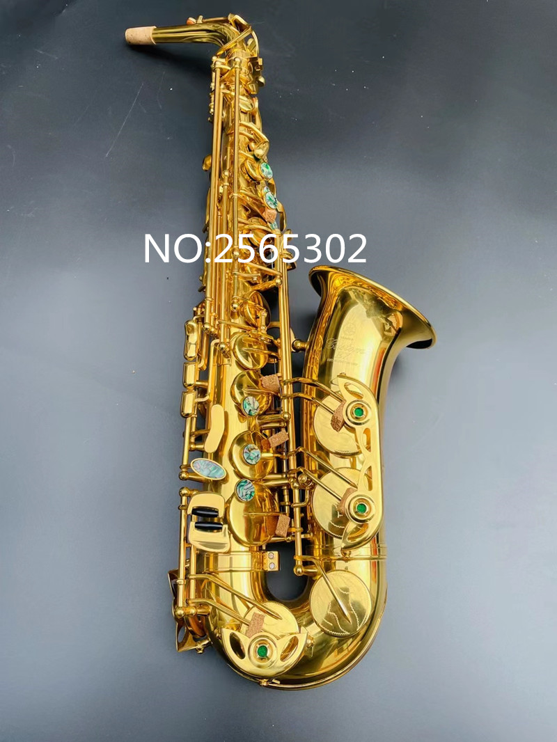 Nytt Golden Alto Saxophone YAS-875EX Japan Brand Saxophone E-Flat Professional Music Instrument med munstycke gratis