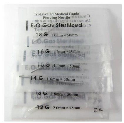 Tattoo Needles Piercing Steel 14G Disposable Body E.O.Gas Sterilized Permanent Makeup 220921