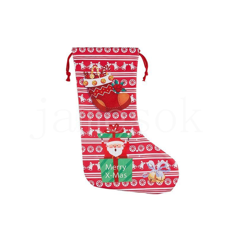 Weihnachtsdekorationen Socken Kinder Weihnachtsgeschenktüte Cartoon Weihnachtsstrumpf Bedruckte Weihnachtssocken DE781