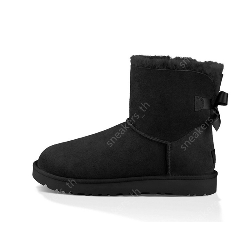 Designer Boot Men Women Snow Boots Warm Winter Wool Bootie Womens Minii Bailey Button Boot Classic Black Grey Chestnut Bowtie Boots