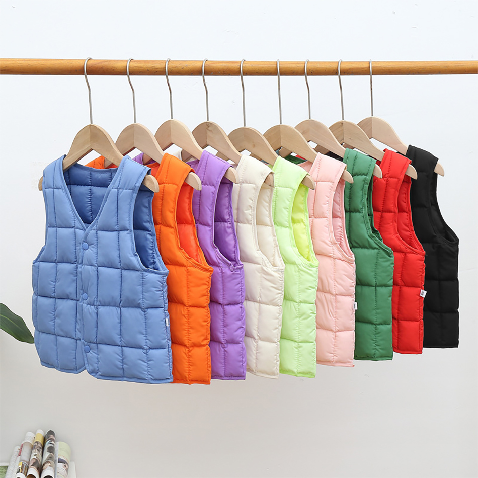 Kinder Westen Warme Westen Herbst Baby Jungen Mädchen Westen Kinder Ärmellose Daunen Baumwolle Jacke Mäntel 1-8T