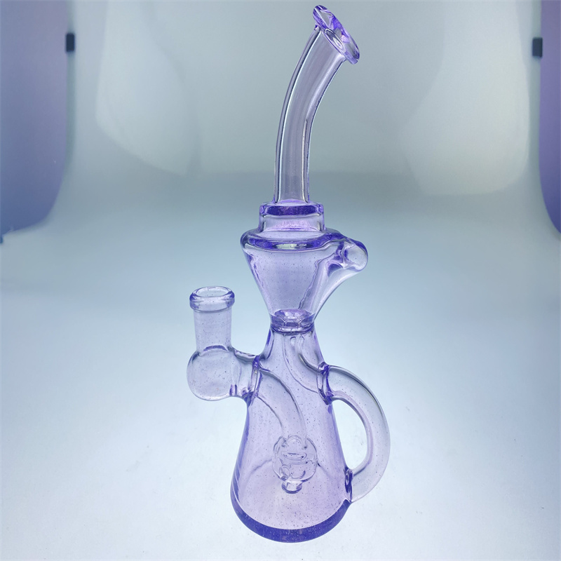 New Hoockahs Purple Lollipop 두꺼운 머리가 많은 버블러 봉오리 장비 Beaker Pipe Bongs Water Bongs