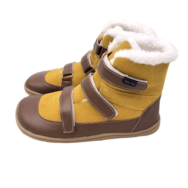 Boots Tipsetoes Top Brand Barefoot äkta läder Baby Toddler Girl Boy Kids Shoes for Fashion Autumn Winter 2 Strap Ankel 220921