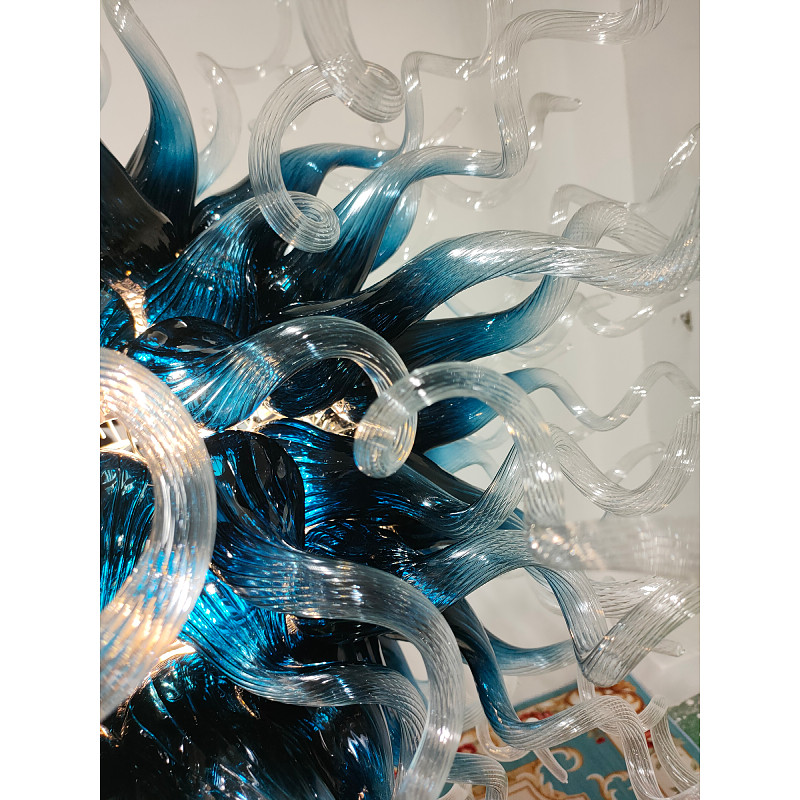 モダンなサスペンションランプデールチフリーアートマウス吹きガラスシャンデリアライトボロケイトムラーノスタイルホテルロビーリビングルームヴィラLR1487用ハンギングフィクスチャー