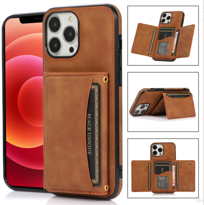 Multi-Purpose Cell Phone Cases for iphone 11 12 13 14 pro Max XR XS 8 PLUS TPU and Leather wallet cover