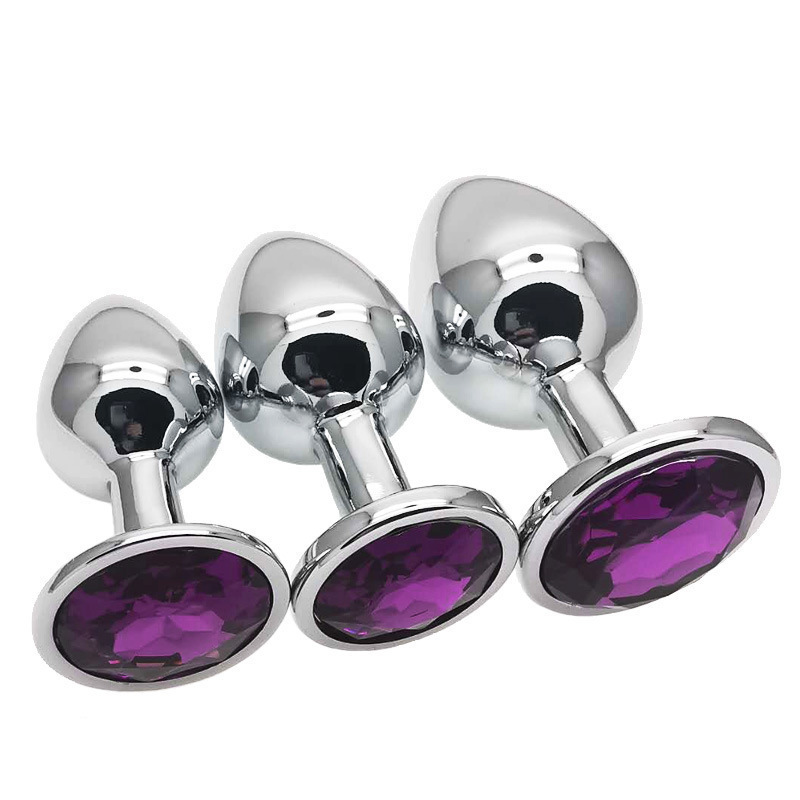 Set 3 plug anali in metallo per donna e coppia gioco anale_voghion.com