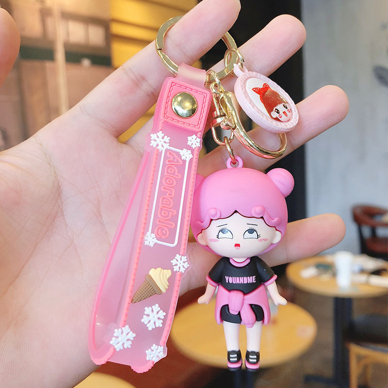 Fashion Figures Doll Keychain Cartoon Keychain Pendant Little Girl Trendy Cool Bag Accessories Personalized Schoolbag Small Orname1598417