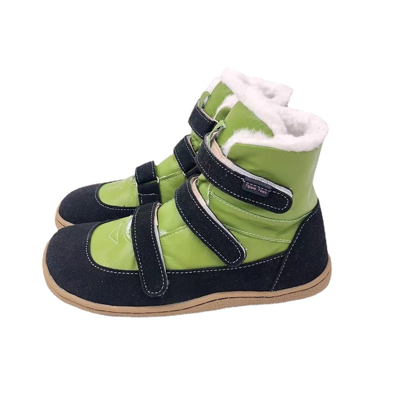 Boots Tipsetoes Top Brand Barefoot äkta läder Baby Toddler Girl Boy Kids Shoes for Fashion Autumn Winter 2 Strap Ankel 220921