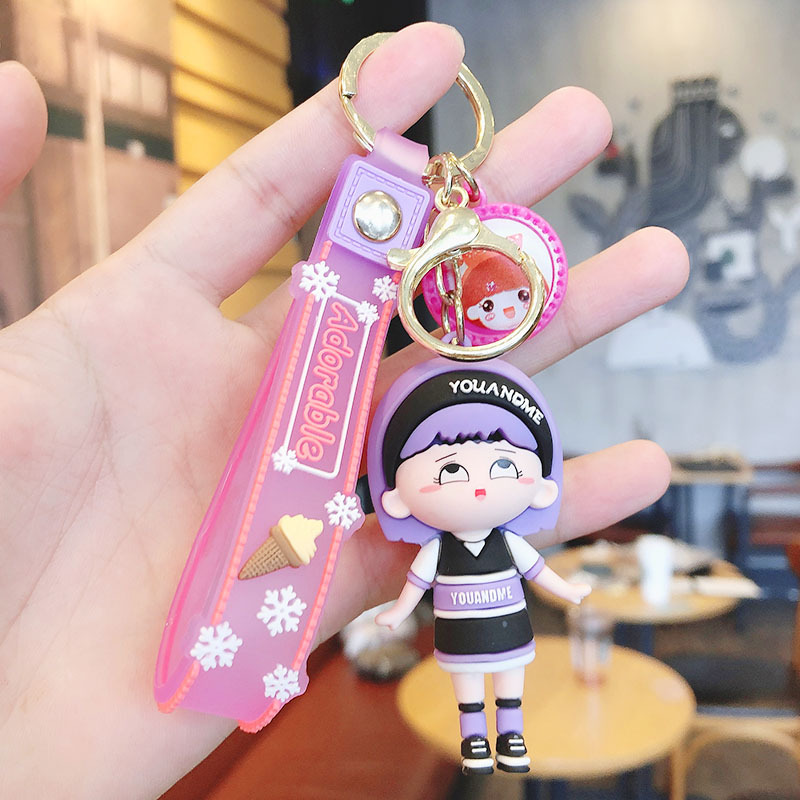 Fashion Figures Doll Keychain Cartoon Keychain Pendant Little Girl Trendy Cool Bag Accessories Personalized Schoolbag Small Orname1598417