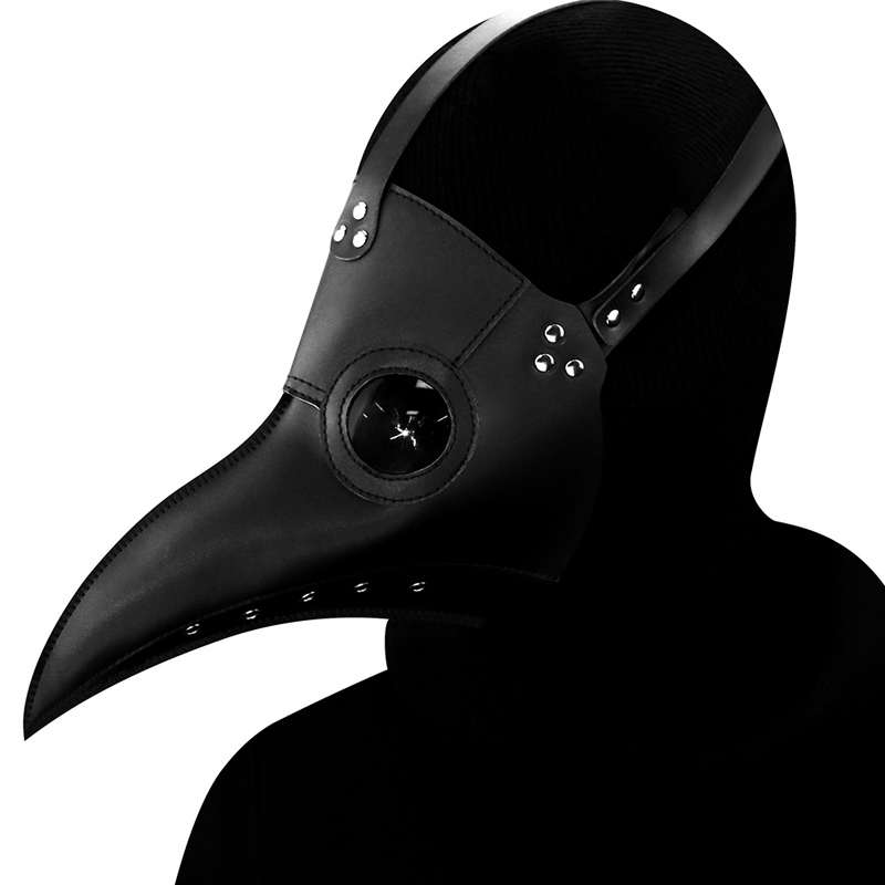 Masques de fête drôle médiéval Steampunk peste médecin masque d'oiseau latex punk cosplay bec adulte Halloween événement accessoires blanc noir 220921