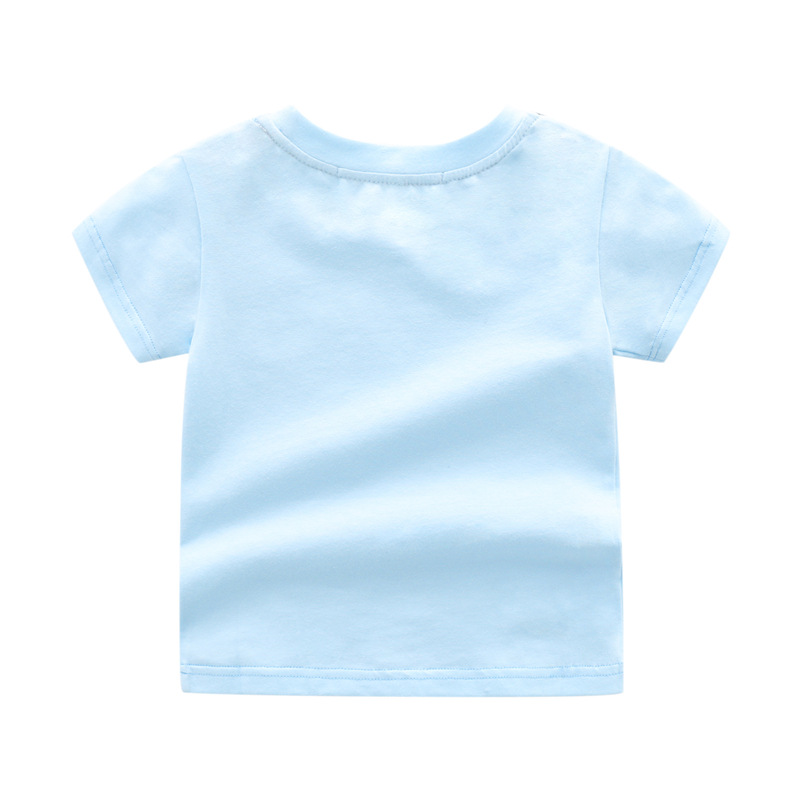 Летняя одежда для маленьких мальчиков и девочек, хлопковая футболка, футболки с короткими рукавами, детский топ, одежда для младенцев, От 1 до 6 лет