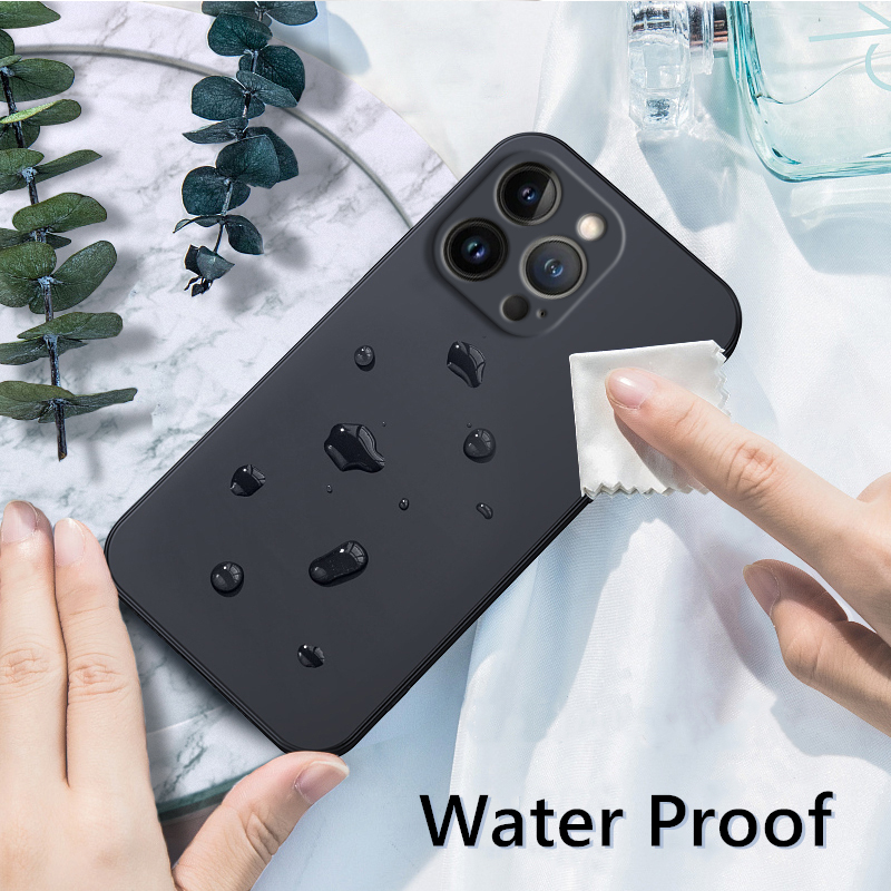 TPU Liquid Silikon İPhone 14 Pro MAX 13 12 Pro Logo ile Şok geçirmez Meydan