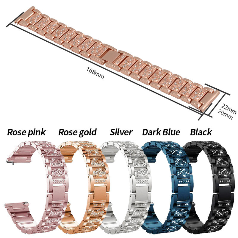 Bracelets de montre 22mm 20mm Femmes Bracelet en métal pour Huawei GT 3 2 46mm 42mm Bracelet pour Samsung Galaxy Watch 5 Pro 4 Classic Band Active 40mm 44mm 220921