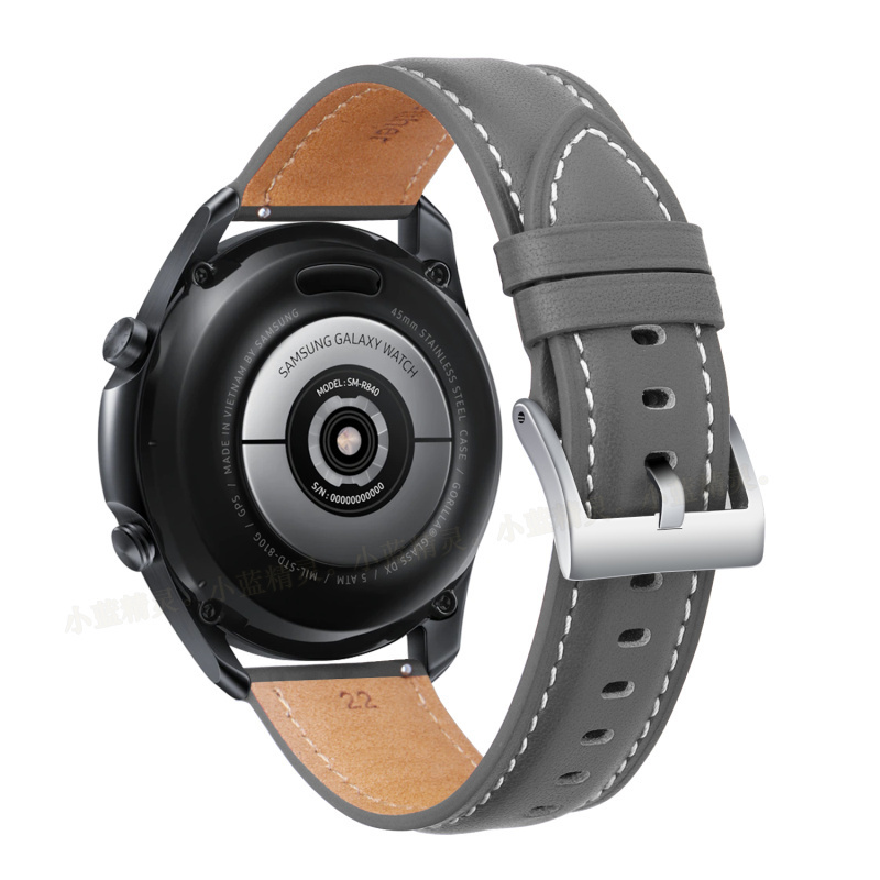 Titta på band 20 22mm läderrem för Samsung Galaxy Watch 3 41mm 45mm Active2 Gear S3 Strap Armband för Huawei Watch 3GT 2 Pro Watchband 220921