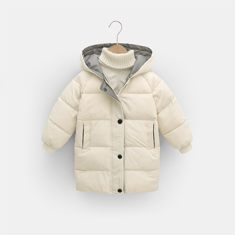 Piumino bambini Inverno Neonate maschi Cappotti parka imbottiti in cotone Addensare Giacche lunghe calde Capispalla bambini