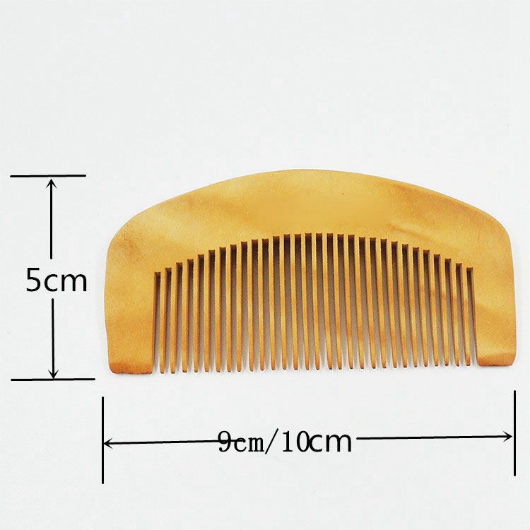 9 cm Natural Peach Wood Pobs Portables Brushes à cheveux Fermer les dents Fermer les dents de massage de tête antistatique outil