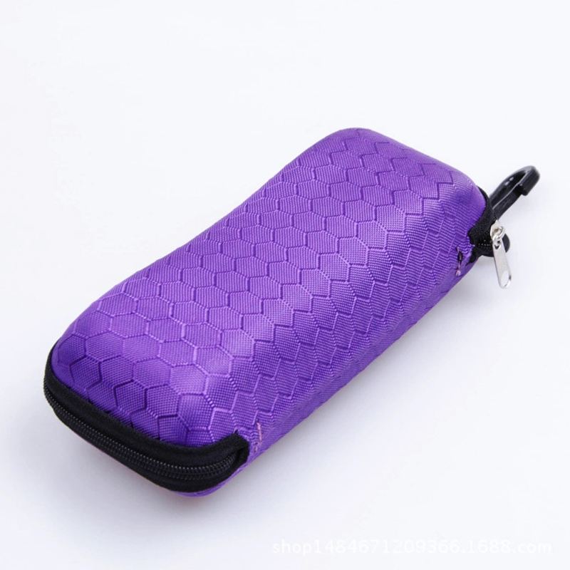 Portable Honeycomb Sunglasses Case Anti-Stress Zipper Glasses Case Storage Box Keychains