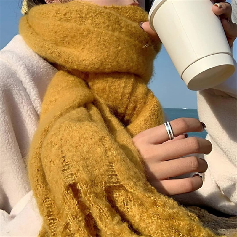 スカーフファッションカシミアレディーススカーフ冬濃い暖かいケープラップ女性バンダナパシュミナロングタッセルメスの厚い毛布220922