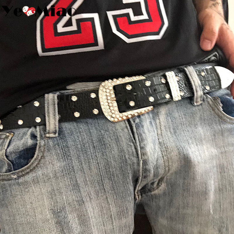 Belts Punk Luxury Strap Diamond Belt Goth Lolita Cosplay Harajuku Y2K Bling Disco Waistband Hip Pop Women Men Crystal 220922