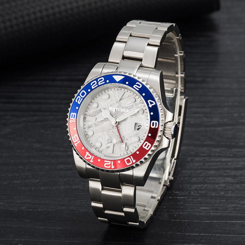 Glide Lock Luxury Ceramic Bezel Sapphire Men Watch 2813 Механические автоматические движения SS Fashion Watch Мужские дизайнерские часы. Начатые часы2022