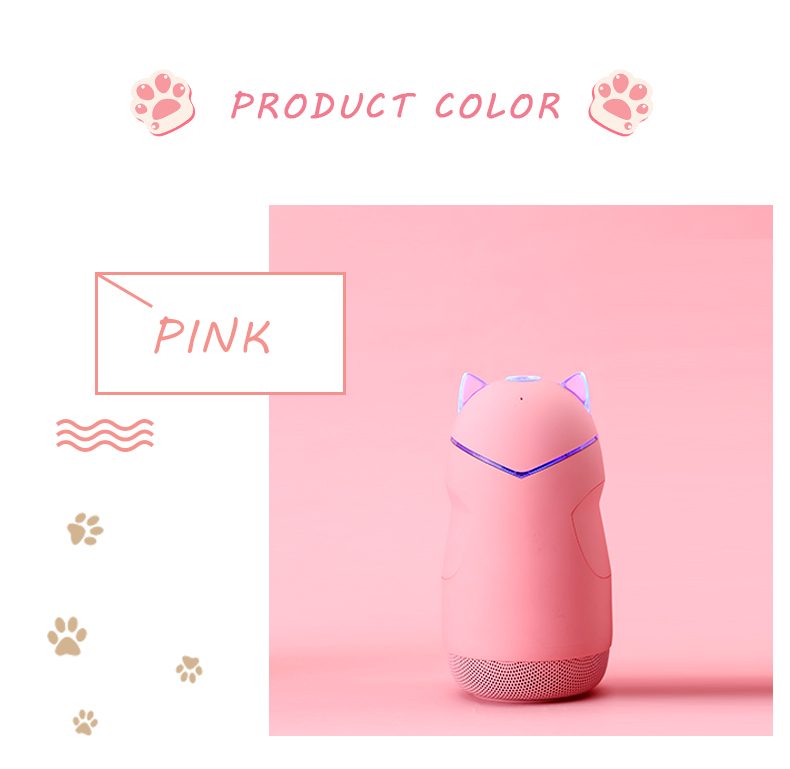 Cute Cat Mini Altoparlante Bluetooth Stereo Accoppiamento wireless Altoparlante audio ad alta definizione Supporto TF Card Chiamate in vivavoce