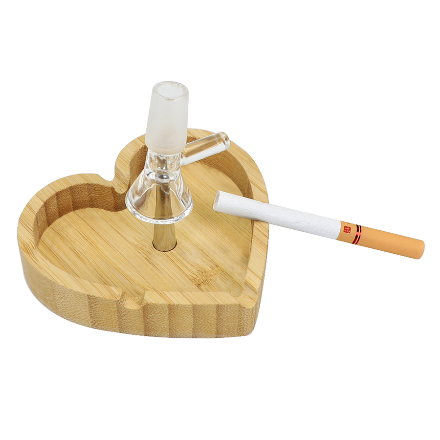 Accessoires de cigaretee en forme de coeur en bois
