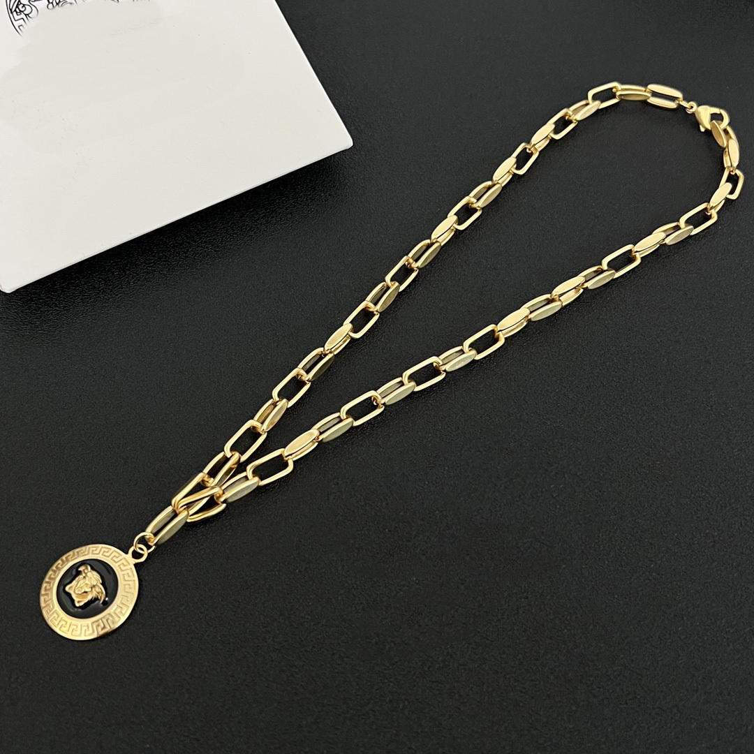 Retro designer svart harts tjocka halsband armband örhängen set banshee medusa huvudporträtt 18k guld pläterad kvinnors bi217h