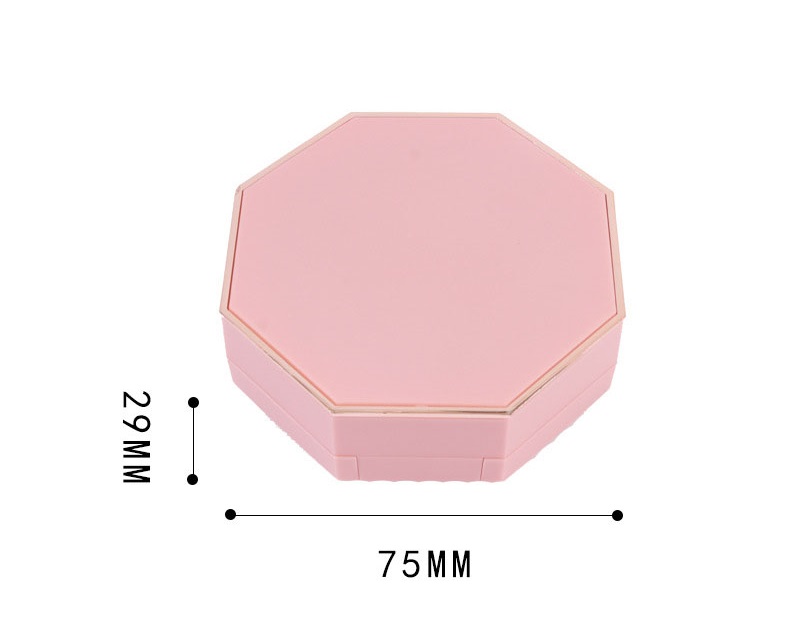 Octagon luchtkussen lege doos funderingsfles met poeder puff roze verpakkingsmateriaal