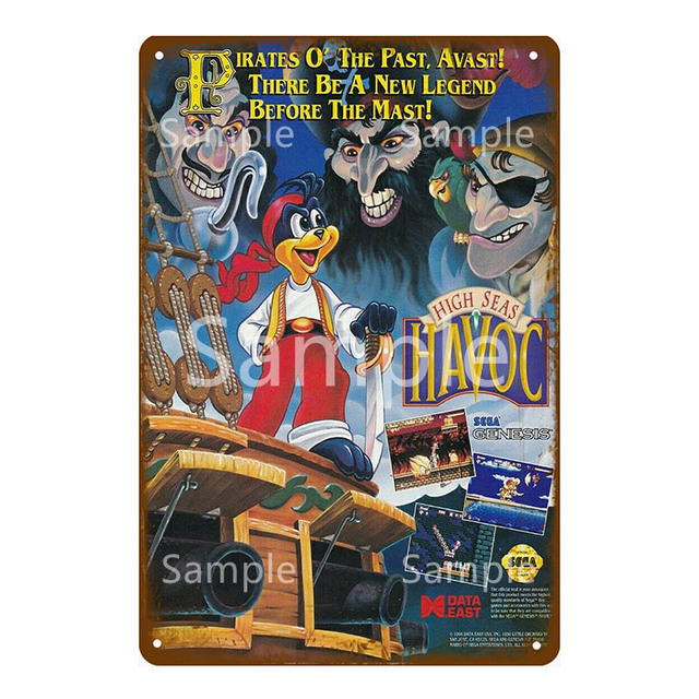 Jap￣o Classic Japan Gaming Metal Pintura de lata Tin Sinais de videogame vintage Poster Gamer Wall Sticker para Pub Bar Club Casa Decora￧￣o Crian￧as Presente Presente