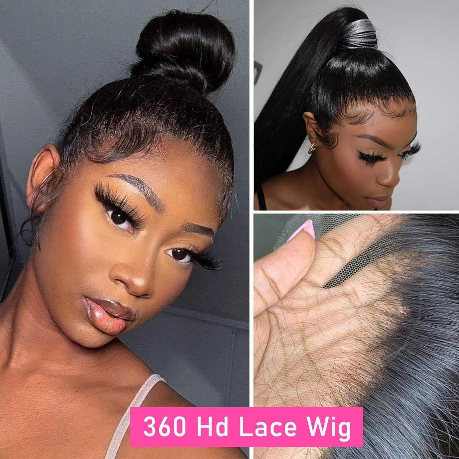 Human Hair Capless Wigs 360 Full Lace Frontal Wig Human Hair Pre Plucked 30 36 Inch Straight Lace Front Wig For Women 4x4 Closure Hd Lace Wig Brazilian W220923