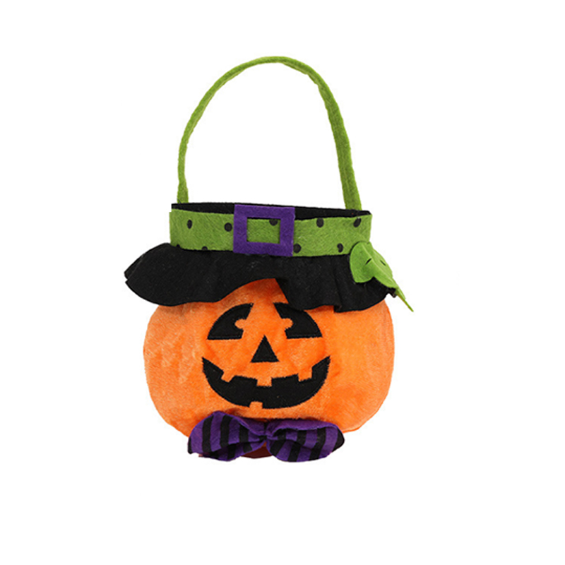 Festival de presente de festas de Halloween suprimentos de bolsa de doces de bolsa de ab￳bora Material de linho de ab￳bora Design unqiue forma de sacos coloridos para as partes SJ2201 SJ2202