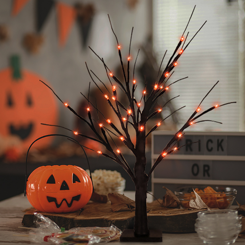 Autres fournitures de fête de fête Halloween décor LED bouleau lumière ornements suspendus décorations pour la maison table enfants cadeau lampe de noël 220922