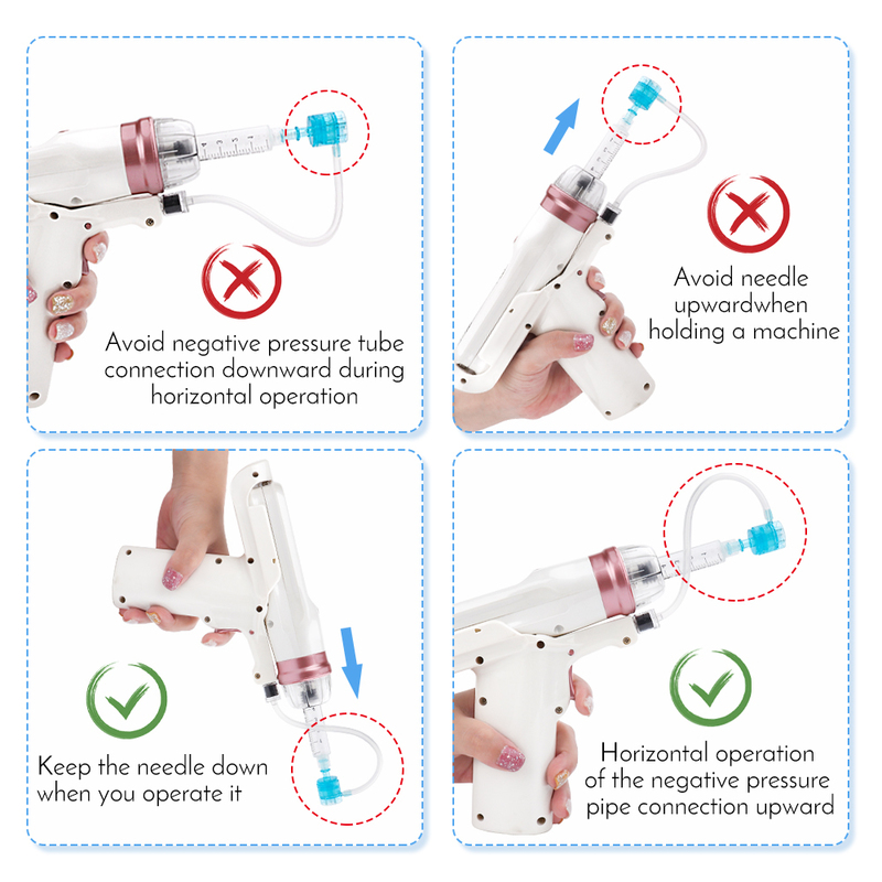 Massaggiatore il viso Pistola idrolifting Corea Mesoterapia EZ Pressione negativa Meso Iniettore d'acqua Dispositivo di bellezza Cura della pelle 220922