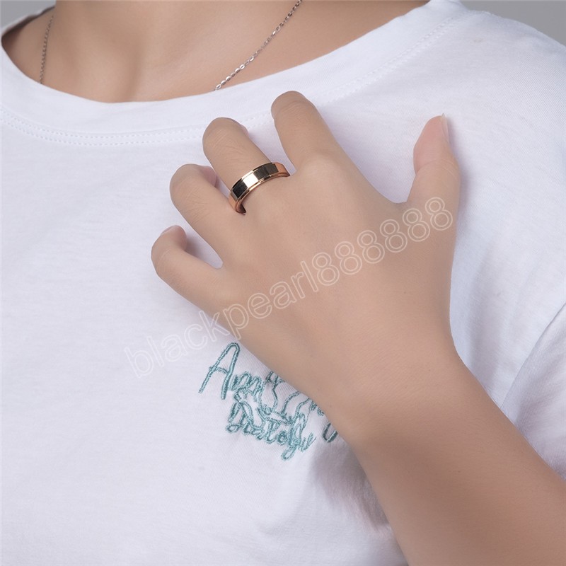 Schwarz Gold Silber Farbe Ring Glatter Edelstahl Spinning Drehbarer Ring für Männer Frauen Punk Rock Anti Stress Schmuck