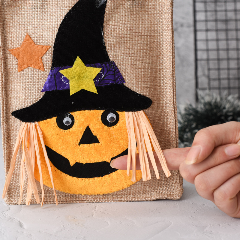 Commerci all'ingrosso Nuovo 2022 Halloween Borse Regalo feste Decorazioni festival Bambini popolari Borse caramelle Stili misti Zucca Strega Gatto e teschio Borsa resistente