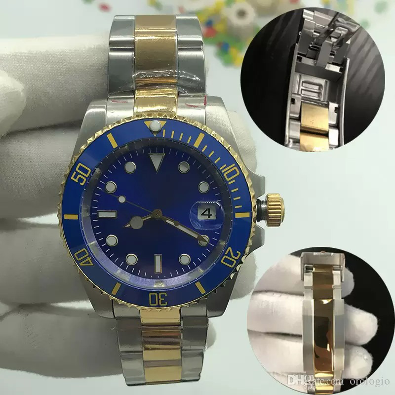 ST9 watch u1 mens automatic mechanical ceramics watches 40mm full stainless steel Gliding clasp Swim wristwatches sapphire super luminous