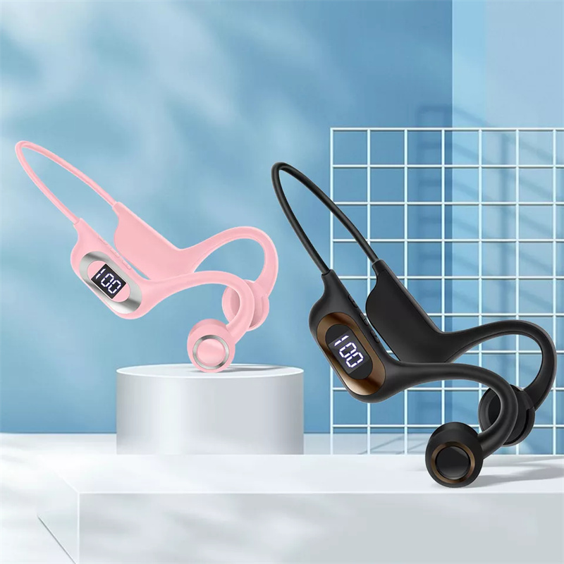 AKZ-G5 Auricolari wireless resistenti al sudore l'allenamento in esecuzione Cuffie a conduzione ossea sport a orecchio aperto