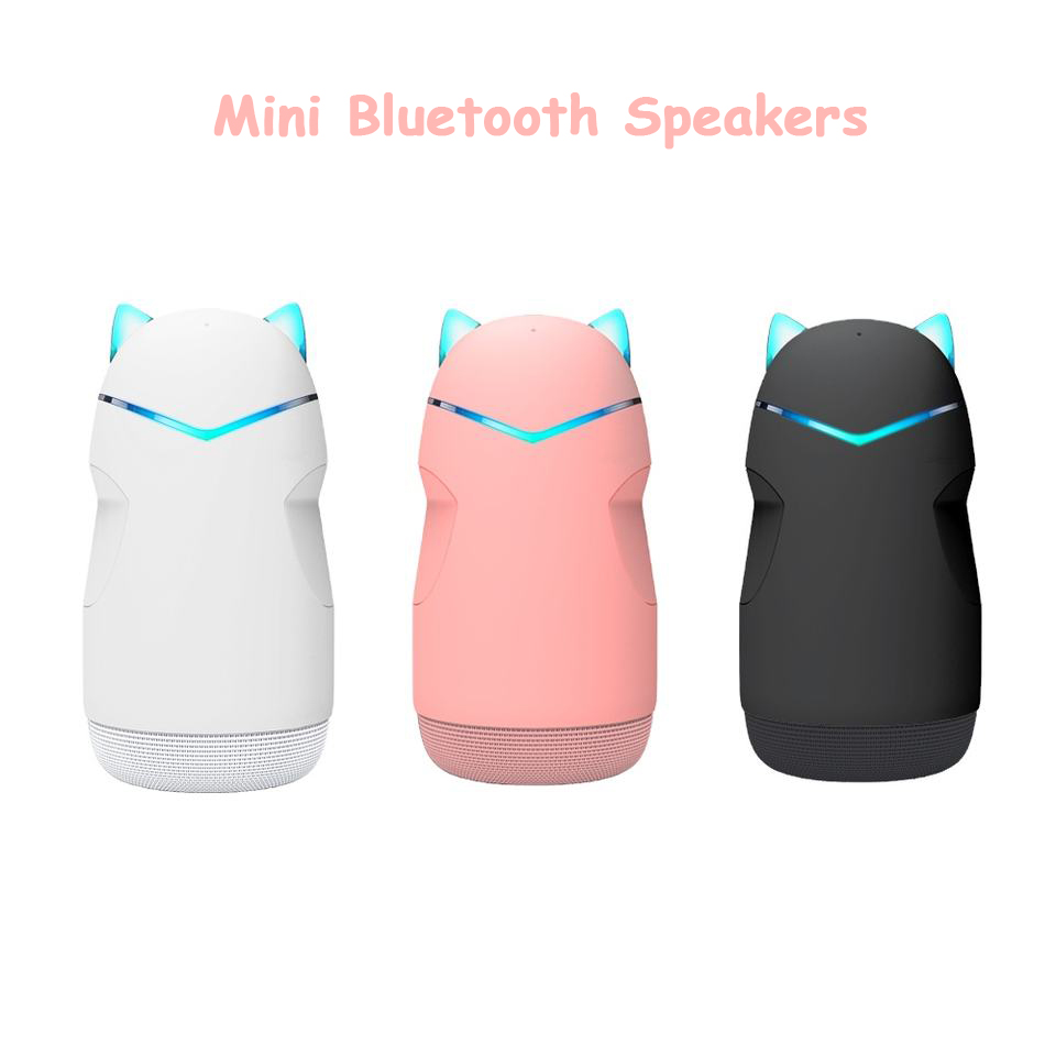 Cute Cat Mini Bluetooth Speaker Stereo Wireless Pairing High Definition Sound Speaker Support TF Card Hands-Free Calls