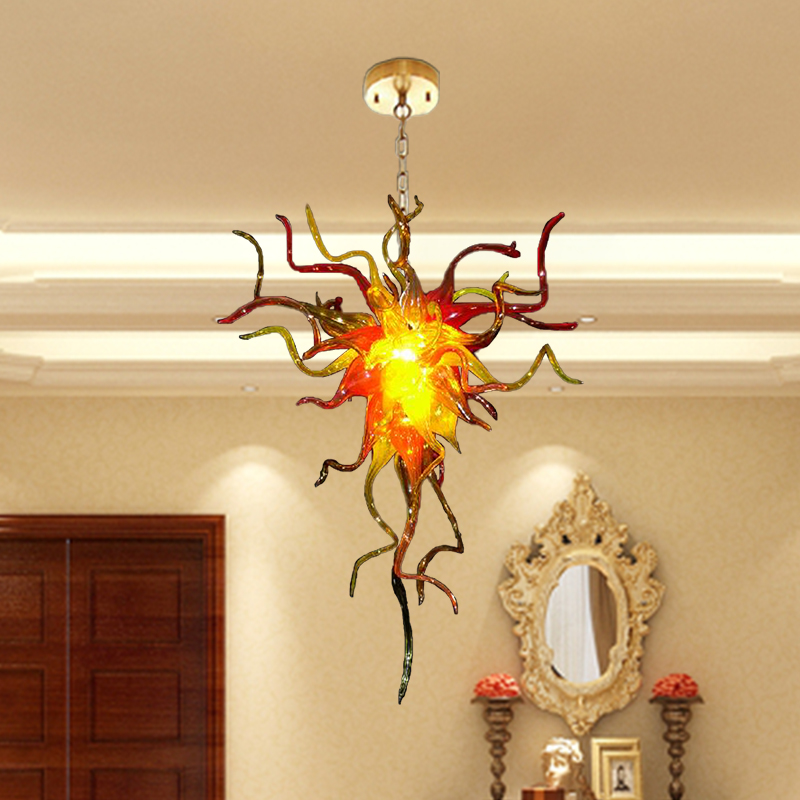 Italy Design Pendant Lamps Blown Glass Chandelier LED Light Source Ceiling Lighting Luxury Art Hanging Fixture for Villa Hotel Corridor Staircase LR541