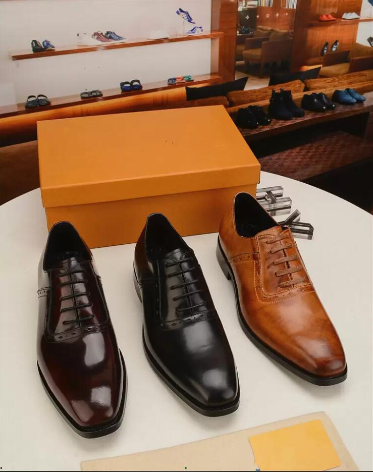 Hommes d'affaires classiques chaussures habillées mode élégant mariage formel designer sans lacet bureau chaussures oxford pour hommes de luxe