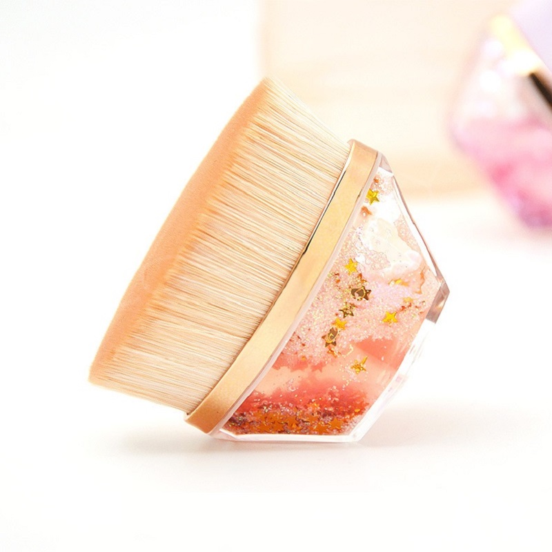 Make -upborstels met vloeibare glitterhandgreep vloeibare bb crème blush poeder cosmetische borstel make -upgereedschap make -upgereedschap