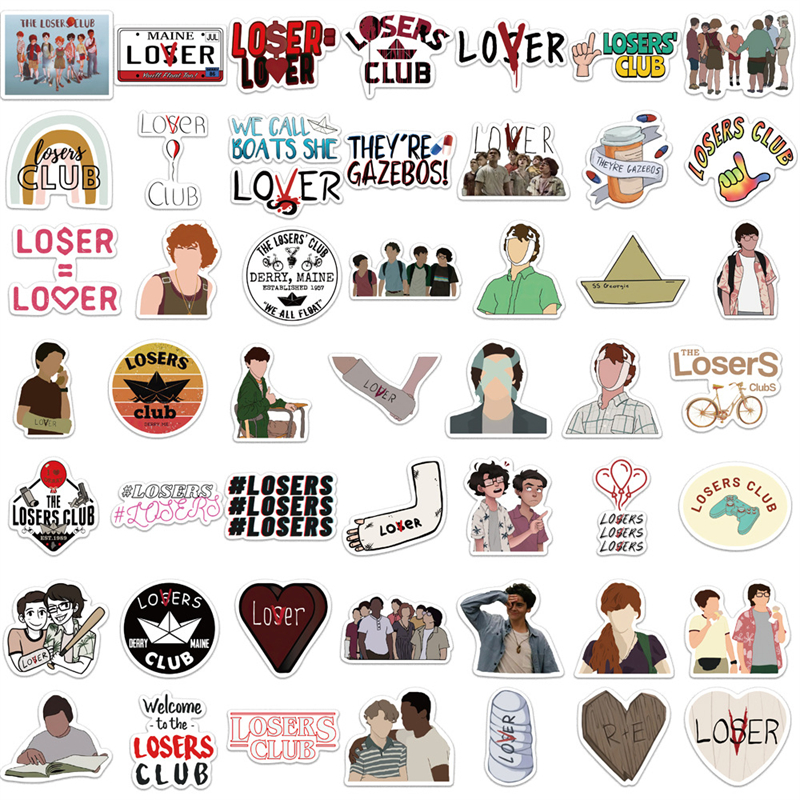 50st The Losers 'Club Sticker Graffiti Stickers f￶r DIY Bagage Laptop Skateboard Motorcykelcykelklisterm￤rken