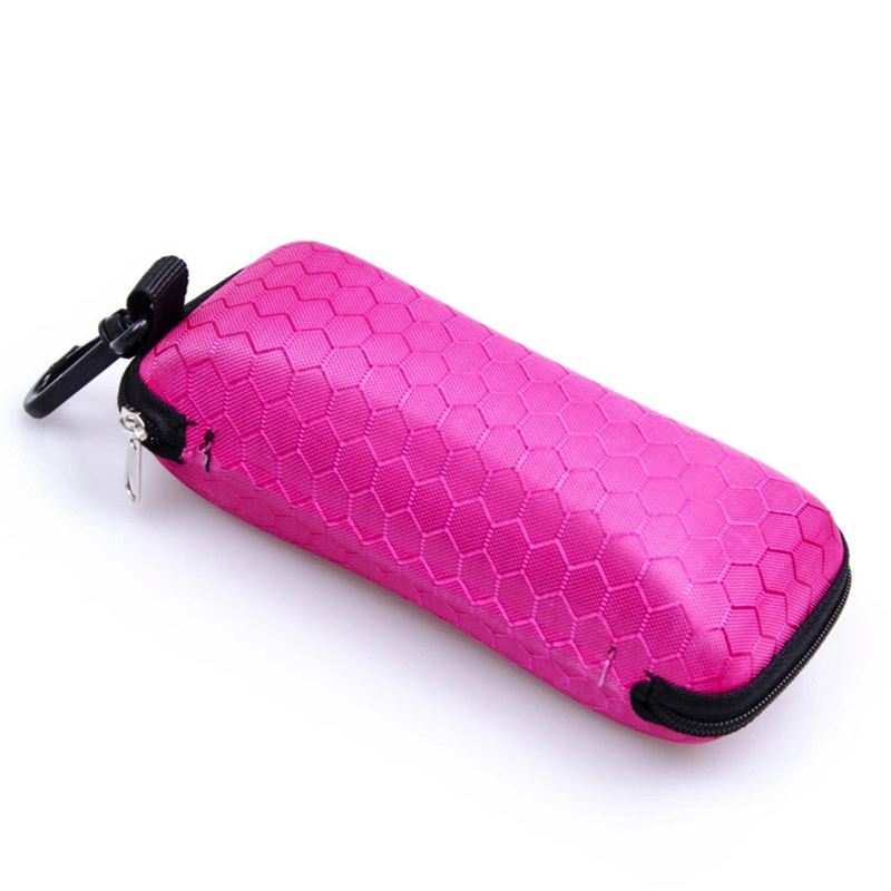 Portable Honeycomb Sunglasses Case Anti-Stress Zipper Glasses Case Storage Box Keychains