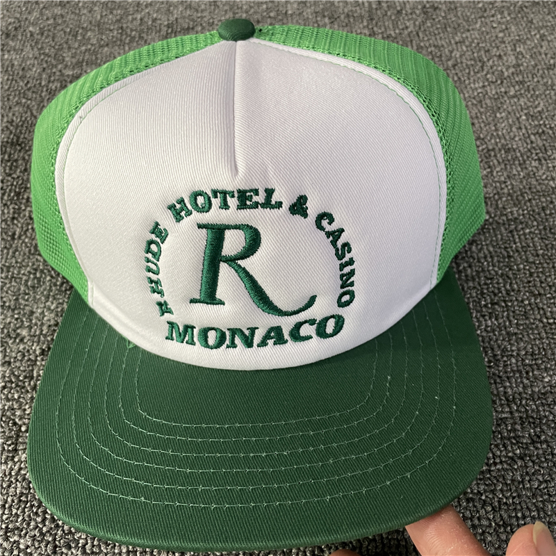 Green Mesh Patchwork Baseball Cap Men Women Embroidery Outdoor Adjustable Hat